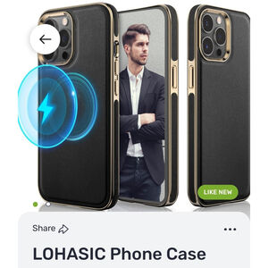 Lohasic iPhone 14 Pro 6.1 Inch Case Ultra Slim Elegant Design Black Gold New NIB